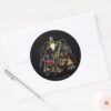 Black Adam Triangular Group Graphic Classic Round Sticker