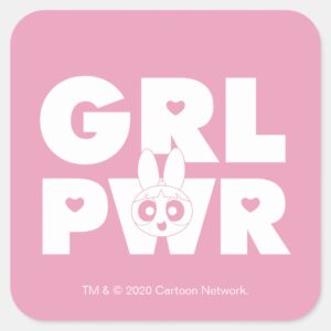 Blossom Girl Power Square Sticker