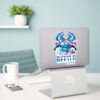 Blue Beetle Retrowave City Sunset Sticker