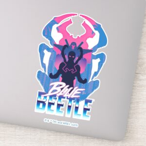 Blue Beetle Retrowave Versus Graphic Sticker