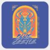 Blue Beetle Scarab Talavera Graphic Square Sticker