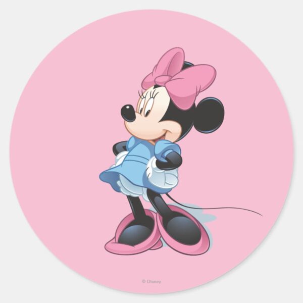 Blue_Minnie___Hands_on_Hips_Classic_Round_Sticker_1 Blue Minnie Hands On Hips Classic Round Sticker