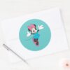 Blue_Minnie___Jumping_Classic_Round_Sticker_3 Blue Minnie Jumping Classic Round Sticker