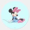 Blue_Minnie___Sitting_Classic_Round_Sticker_1 Blue Minnie Sitting Classic Round Sticker