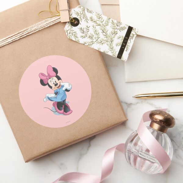 Blue Minnie Sweet Classic Round Sticker