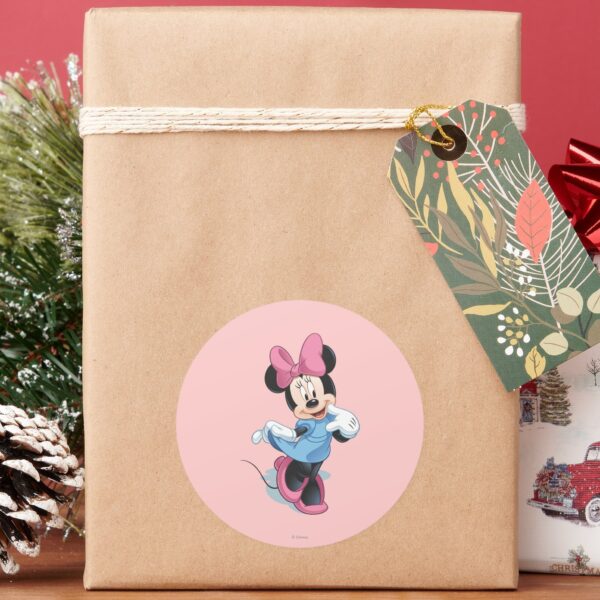 Blue Minnie Sweet Classic Round Sticker