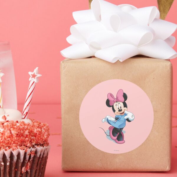 Blue Minnie Sweet Classic Round Sticker