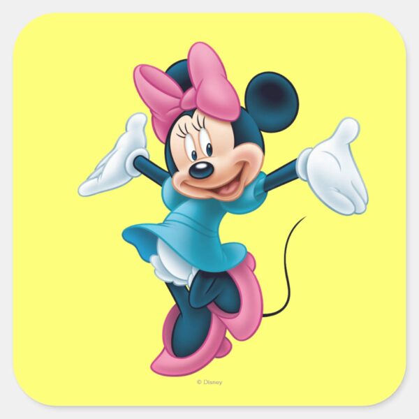 Blue_Minnie___Welcoming_Hands_Up_Square_Sticker_1 Blue Minnie Welcoming Hands Up Square Sticker