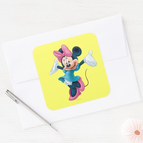 Blue_Minnie___Welcoming_Hands_Up_Square_Sticker_3 Blue Minnie Welcoming Hands Up Square Sticker