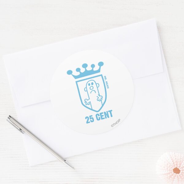 Blue_Mr._Mean_Crest_&_Crown_Classic_Round_Sticker_3 Blue Mr. Mean Crest Crown Classic Round Sticker