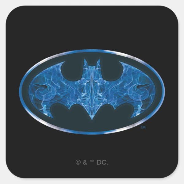 Blue_Smoke_Bat_Symbol_Square_Sticker_1 Blue Smoke Bat Symbol Square Sticker