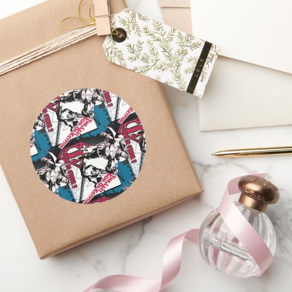 Blue_and_Red_Collage_Classic_Round_Sticker_5 Blue And Red Collage Classic Round Sticker