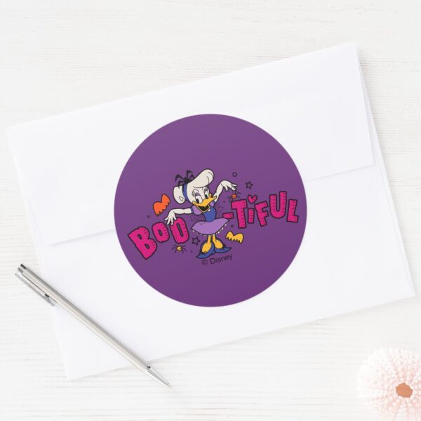 Boo-tiful_Daisy_Duck_Halloween_Dress_Classic_Round_Sticker_3 Boo Tiful Daisy Duck Halloween Dress Classic Round Sticker