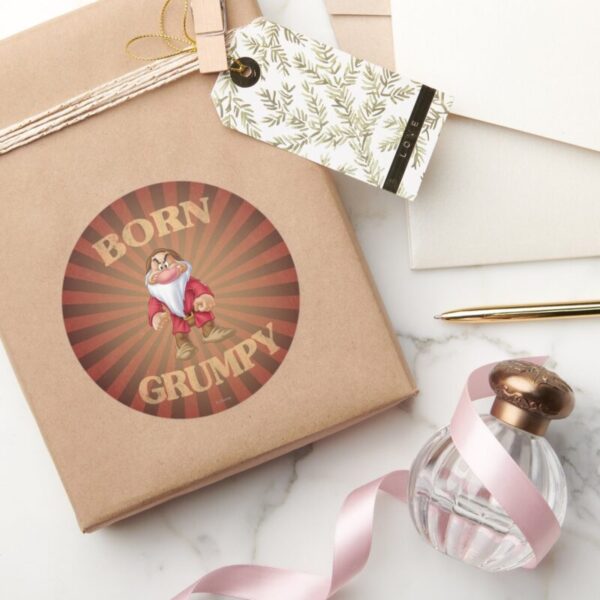 Born_Grumpy_Classic_Round_Sticker_5 Born Grumpy Classic Round Sticker
