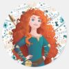 Brave_Princess_Classic_Round_Sticker_1 Brave Princess Classic Round Sticker