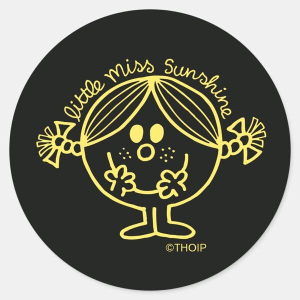 Bright_Yellow_Little_Miss_Sunshine_Classic_Round_Sticker_1 Bright Yellow Little Miss Sunshine Classic Round Sticker