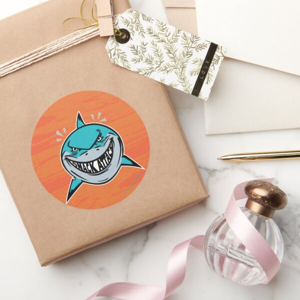 Bruce_-_Shark_Attack_Classic_Round_Sticker_5 Bruce Shark Attack Classic Round Sticker