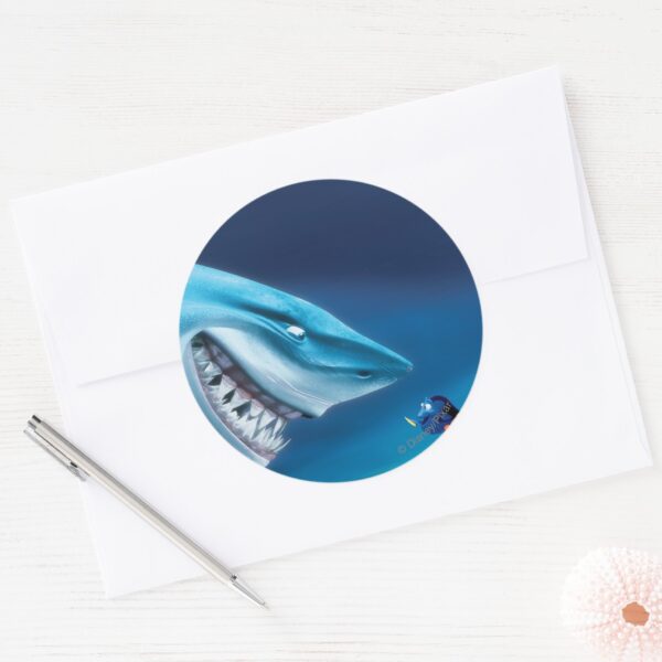 Bruce,_Nemo_and_Dory_1_Classic_Round_Sticker_3 Bruce Nemo And Dory 1 Classic Round Sticker