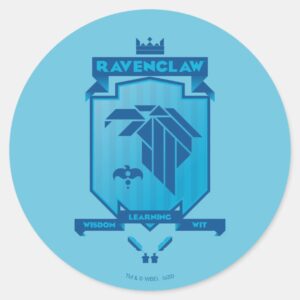 Brutalist RAVENCLAW™ Crest Classic Round Sticker