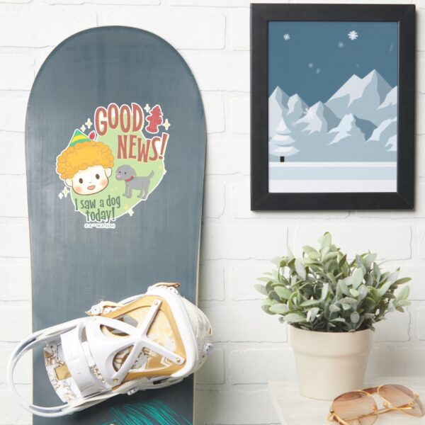 Buddy_the_Elf_Good_News!_I_Saw_a_Dog_Today!_Sticker_7 Buddy The Elf Good News I Saw A Dog Today Sticker