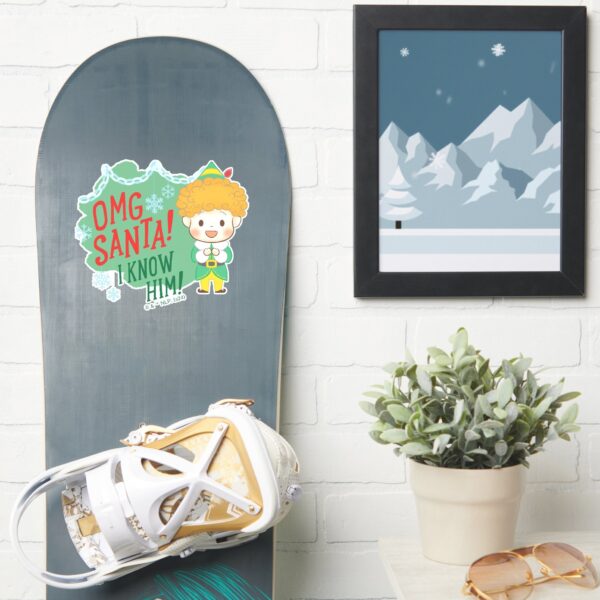 Buddy The Elf OMG Santa I Know Him Sticker