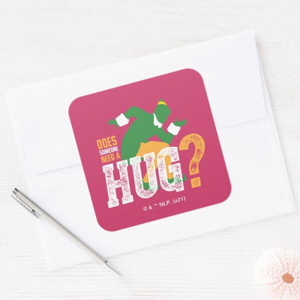Buddy The Elf Does Someone Need A Hug Square Sticker
