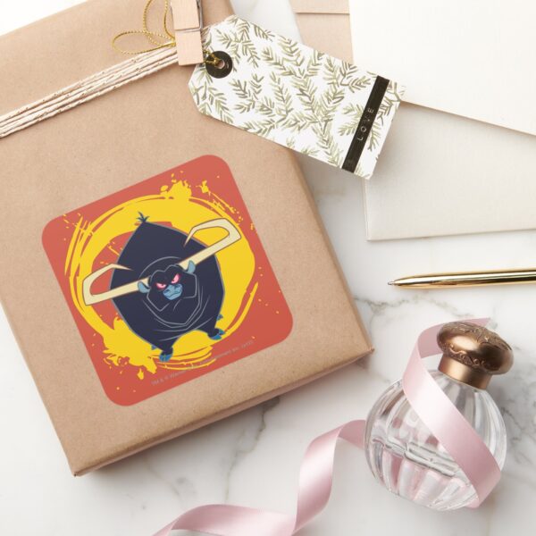 Bull_Smiling_Square_Sticker_5 Bull Smiling Square Sticker