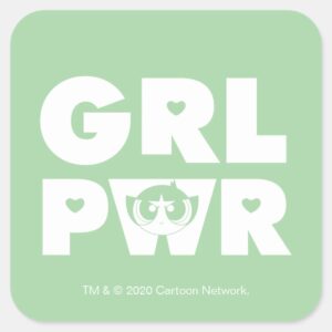Buttercup Girl Power Square Sticker