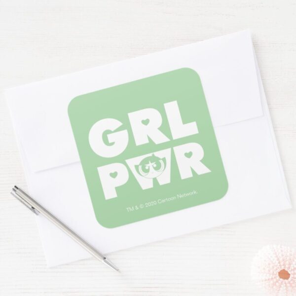 Buttercup__Girl_Power_Square_Sticker_3 Buttercup Girl Power Square Sticker