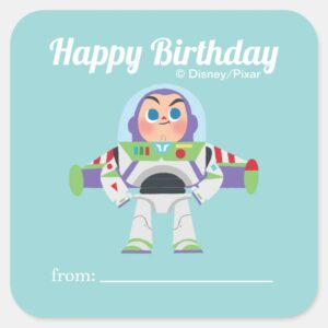 Buzz Lightyear A Gift From Birthday Square Sticker