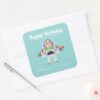 Buzz Lightyear A Gift From Birthday Square Sticker