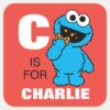 C_is_for_Cookie_Monster___Add_Your_Name_Square_Sticker_1 C Is For Cookie Monster Add Your Name Square Sticker