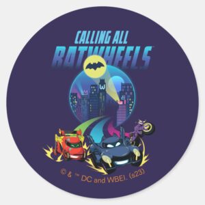 Calling All Batwheels™ Classic Round Sticker