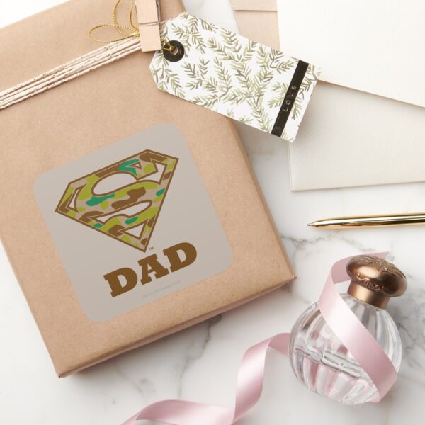 Camo_Super_Dad_Square_Sticker_5 Camo Super Dad Square Sticker