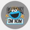 Captain Cookie Monster Classic Round Sticker