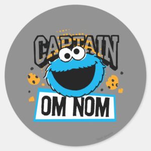Captain Cookie Monster Classic Round Sticker