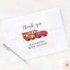 Cars Lightning McQueen Baby Shower Thank You Square Sticker