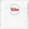 Cars Lightning McQueen Birthday Address Classic Round Sticker