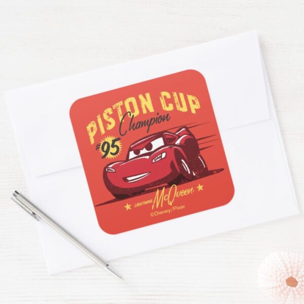 Cars_3___Lightning_McQueen_-_#95_Piston_Cup_Champ_Square_Sticker_3 Cars 3 Lightning McQueen 95 Piston Cup Champ Square Sticker