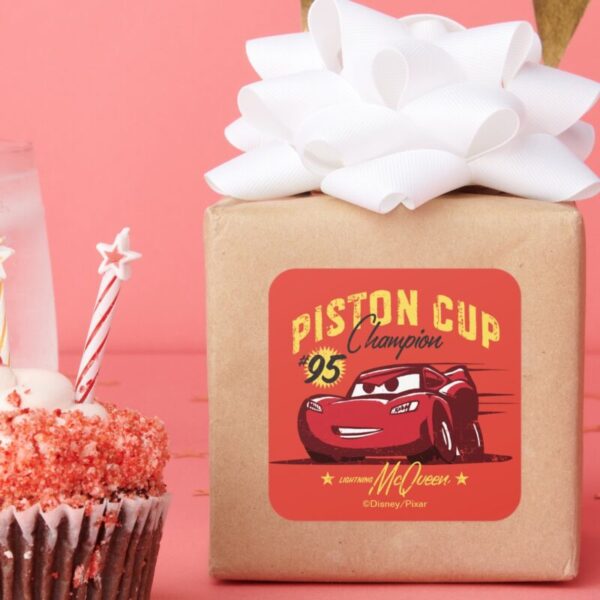 Cars_3___Lightning_McQueen_-_#95_Piston_Cup_Champ_Square_Sticker_7 Cars 3 Lightning McQueen 95 Piston Cup Champ Square Sticker