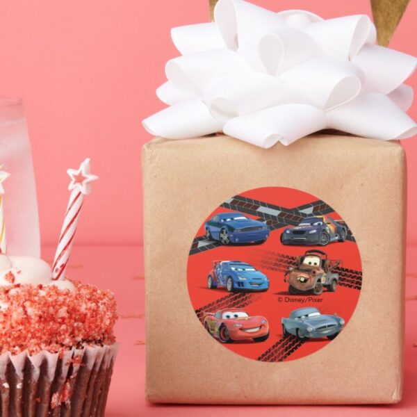 Cars_Classic_Round_Sticker_7 Cars Classic Round Sticker