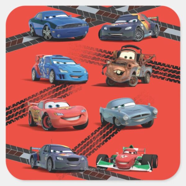 Cars_Square_Sticker_1 Cars Square Sticker