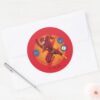 Cartoon_Flash_Laboratory_Running_Graphic_Classic_Round_Sticker_3 Cartoon Flash Laboratory Running Graphic Classic Round Sticker
