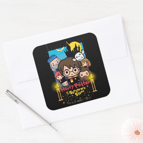 Cartoon_Harry_Potter_and_the_Sorcerer's_Stone_Square_Sticker_3 Cartoon Harry Potter And The Sorcerers Stone Square Sticker