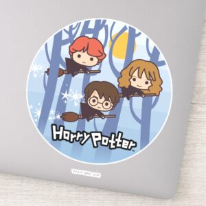 Cartoon_Harry,_Ron,_&_Hermione_Flying_In_Woods_Sticker_1 Cartoon Harry Ron Hermione Flying In Woods Sticker