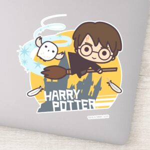 Cartoon_Harry_and_Hedwig_Flying_Past_Hogwarts_Sticker_1 Cartoon Harry And Hedwig Flying Past Hogwarts Sticker