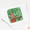 Cartoon_Screaming_Mandrake_Character_Art_Square_Sticker_3 Cartoon Screaming Mandrake Character Art Square Sticker