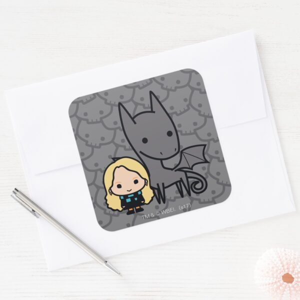 Cartoon_Thestral_and_Luna_Character_Art_Square_Sticker_3 Cartoon Thestral And Luna Character Art Square Sticker
