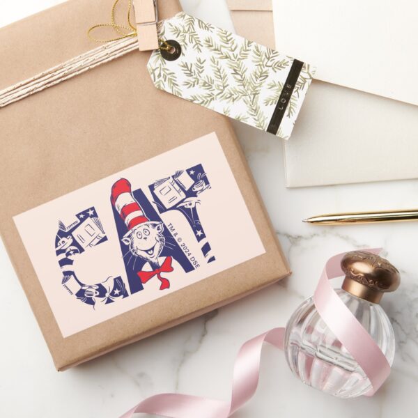 Cat_In_the_Hat___Cat_Face_Text_Rectangular_Sticker_5 Cat In The Hat Cat Face Text Rectangular Sticker