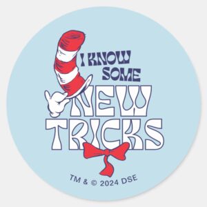 Cat In The Hat I Know Some New Tricks Classic Round Sticker